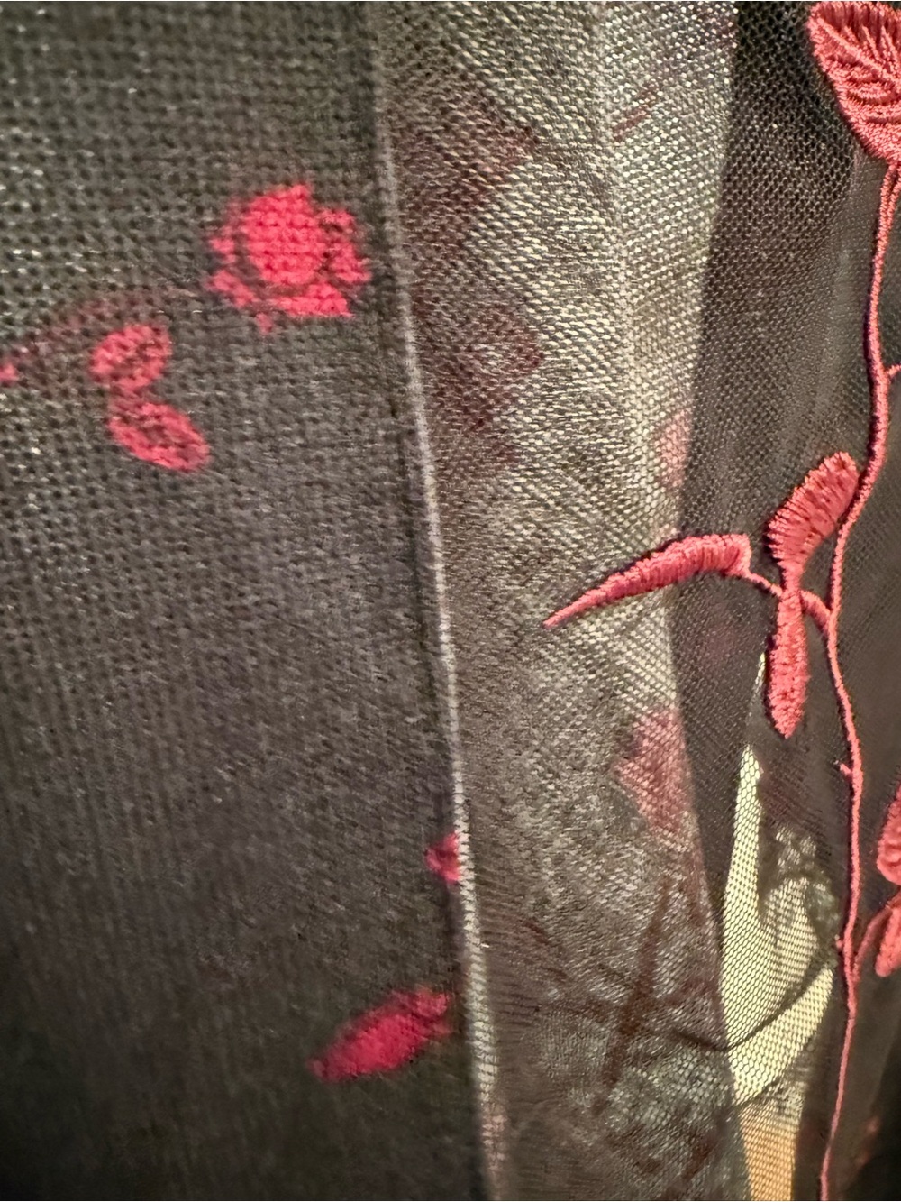 NWT Blackcraft Cult Black Sheer Cardigan Mesh Rose Embroidery Medium Gothic Emo - Picture 8 of 14